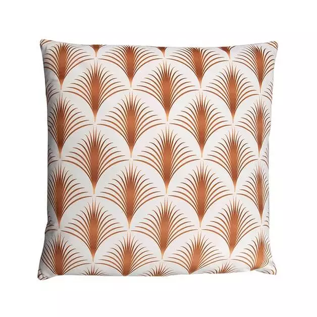 Polštář se vzorem art deco béžový 45x45 cm 1 Polštář se vzorem art deco v béžové barvě