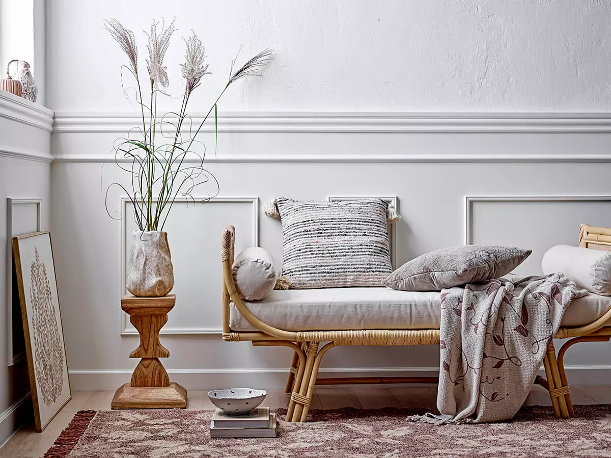 Hnědý bavlněný koberec 200 x 140 cm 2 Hnědý bavlněný koberec