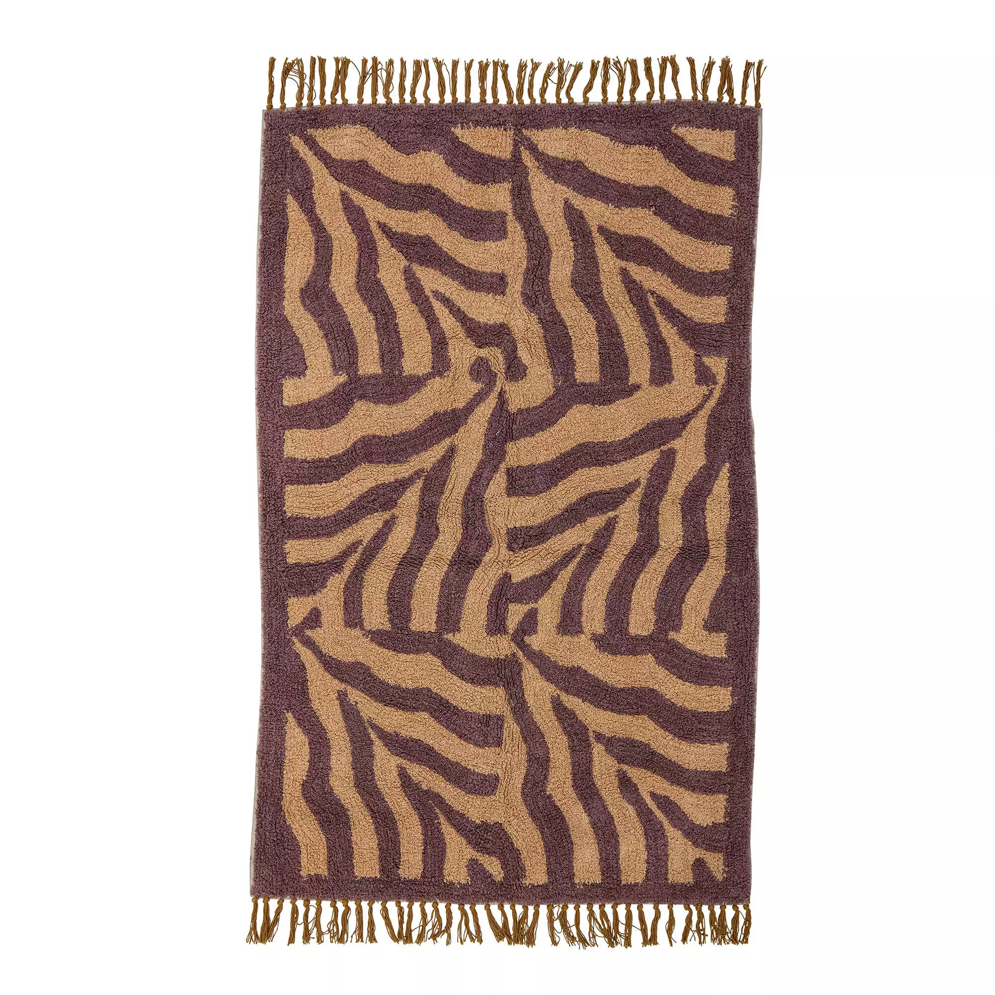 Cotton rug with purple pattern 150 x 90 cm 1 Cotton rug with purple pattern