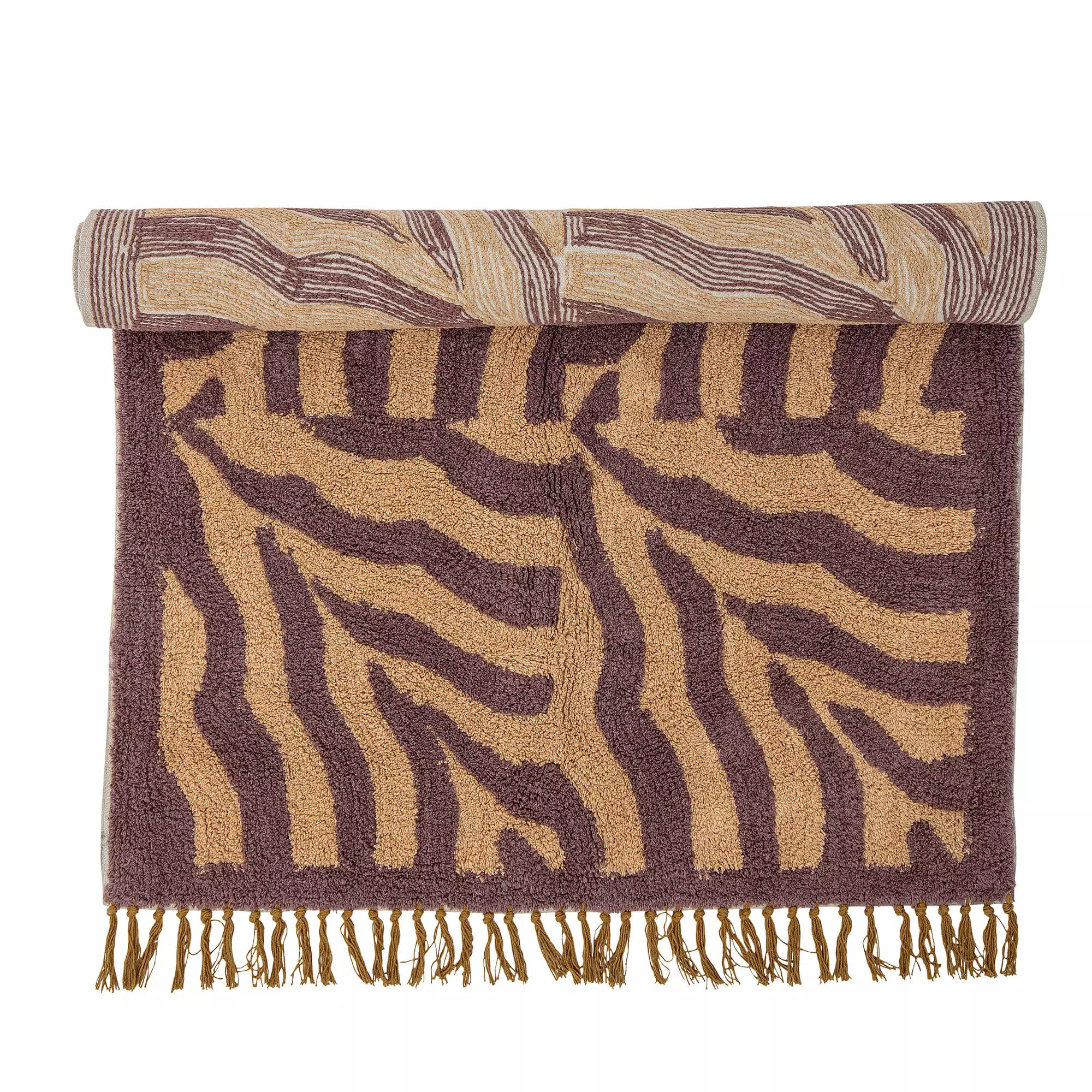 Cotton rug with purple pattern 150 x 90 cm 3 Cotton rug with purple pattern