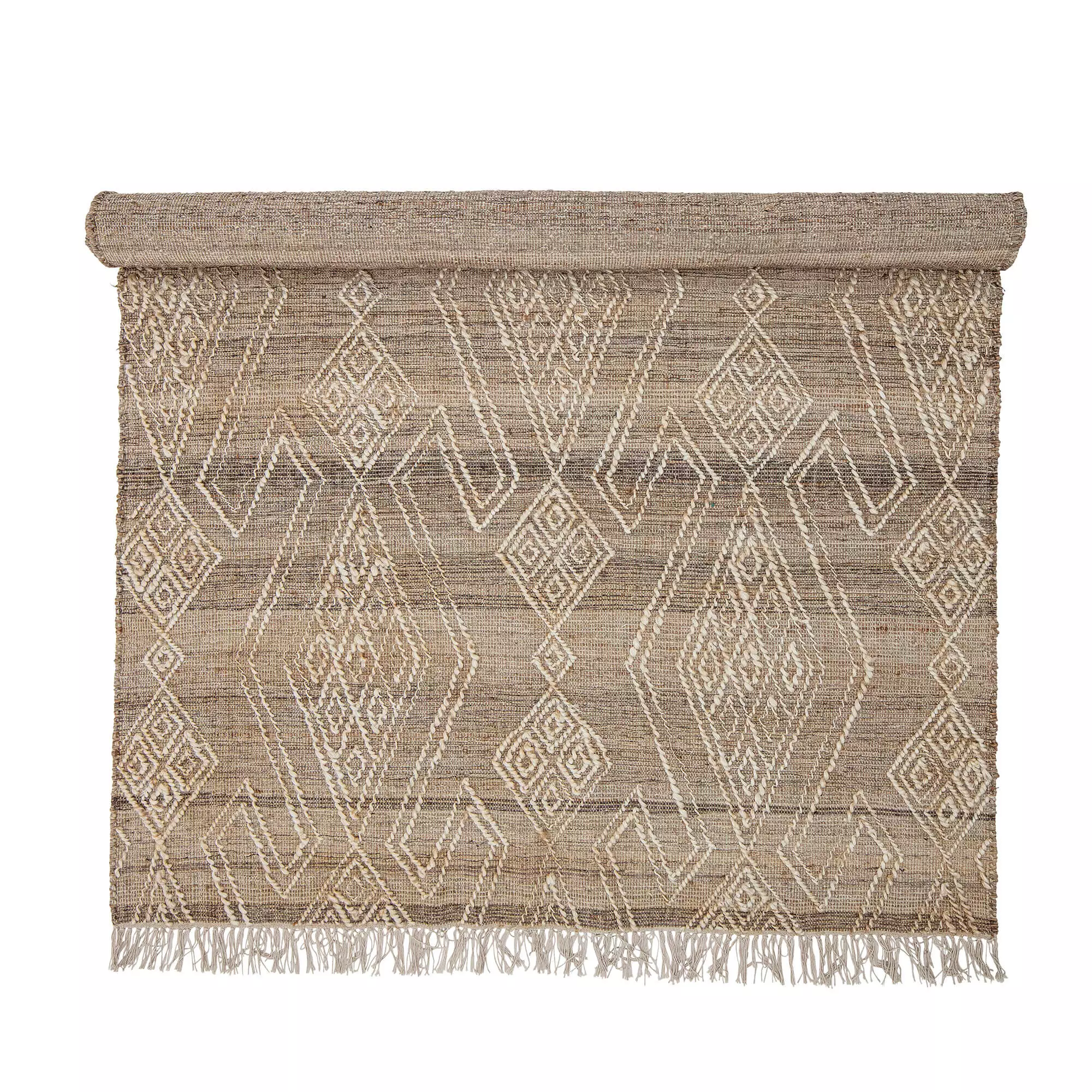 Jute rug with natural colors 215 x 150 cm 2 Jute rug with natural colors