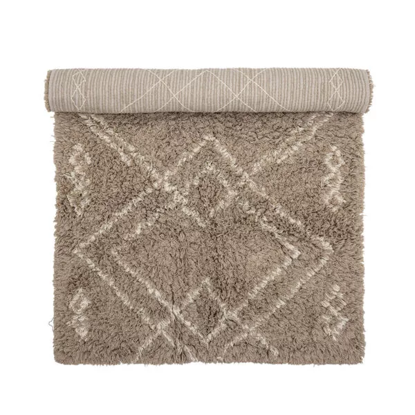 Teppich, Braun, Baumwolle