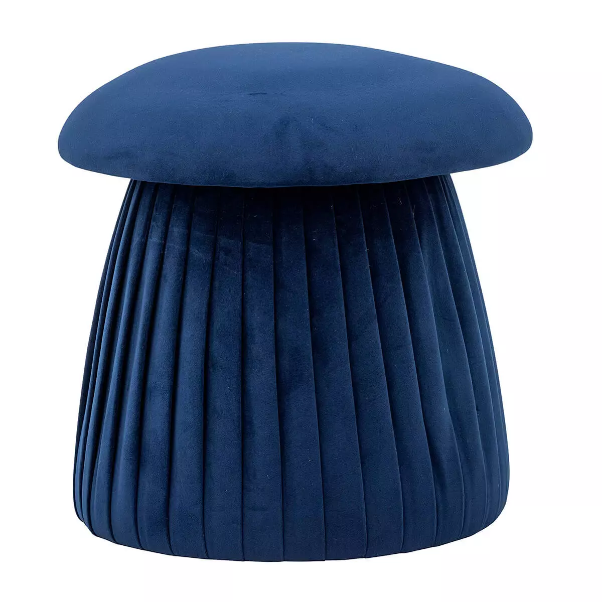 Velours-Puff, Blau 1 Blauer Velours-Puff