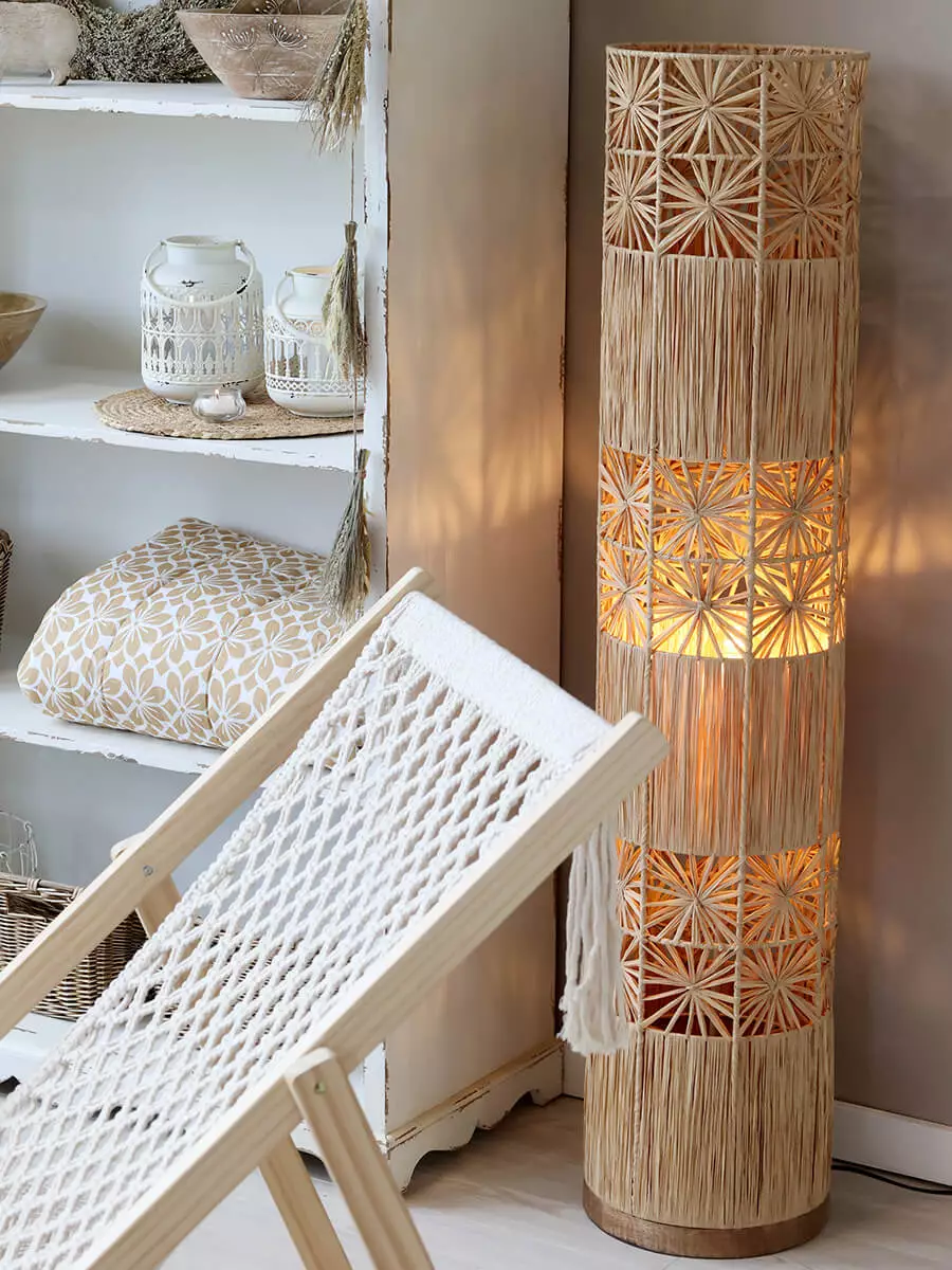 Lampa podłogowa z naturalnej wikliny 2 Lampa podłogowa z naturalnej wikliny