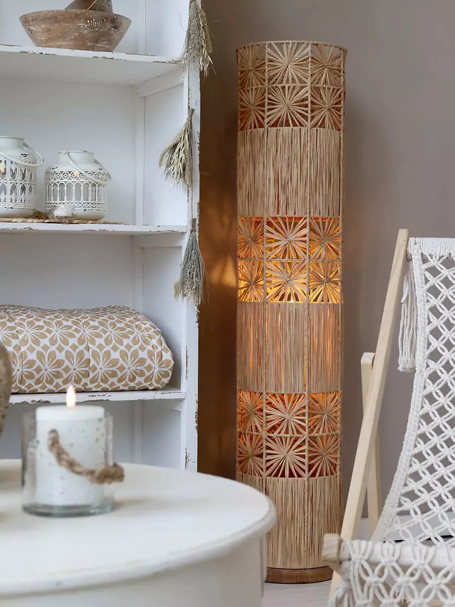 Lampa podłogowa z naturalnej wikliny 4 Lampa podłogowa z naturalnej wikliny