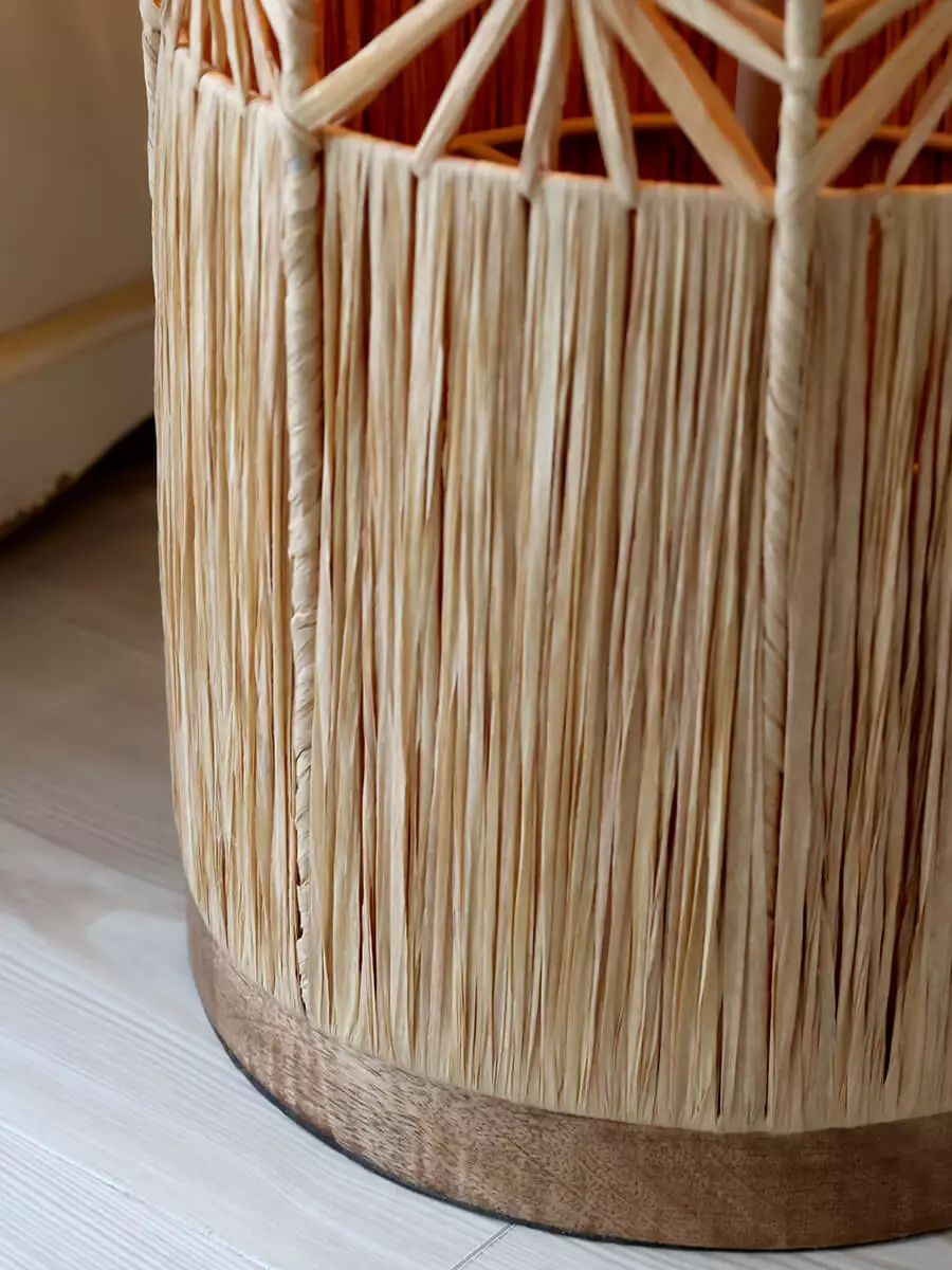Lampa podłogowa z naturalnej wikliny 6 Floor Lamp in natural wicker - obrazek 6