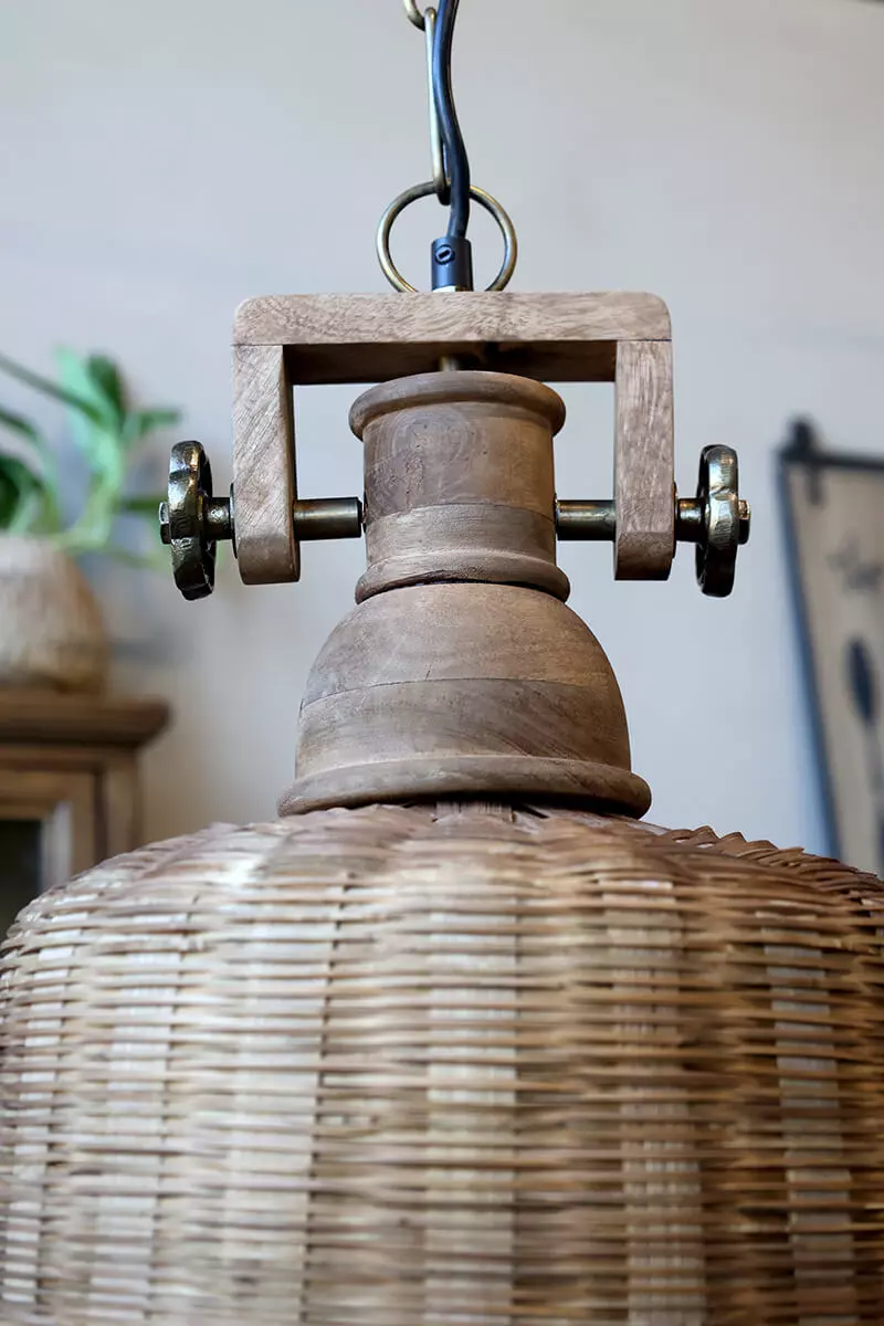 Hängeleuchte aus geflochtenem Rattan 6 Pendant Lamp in wickered rattan - Bild 6