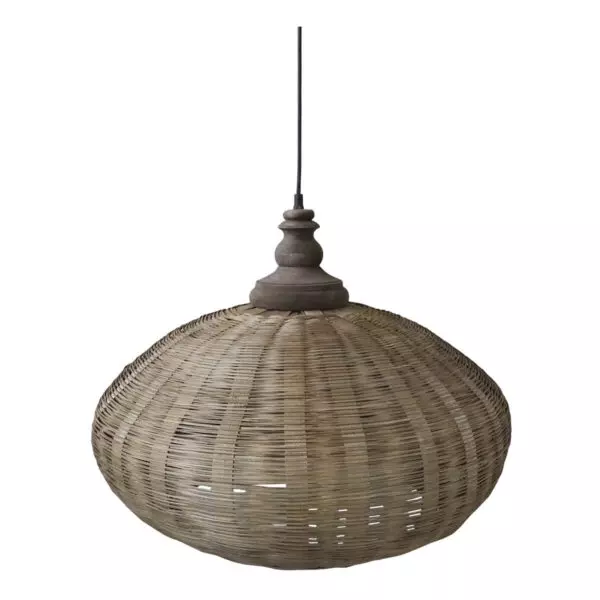 Hängeleuchte aus geflochtenem Rattan