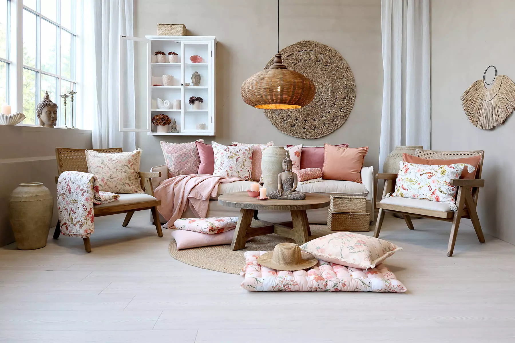 Hängeleuchte aus geflochtenem Rattan 5 Pendant Lamp in wickered rattan - Bild 5