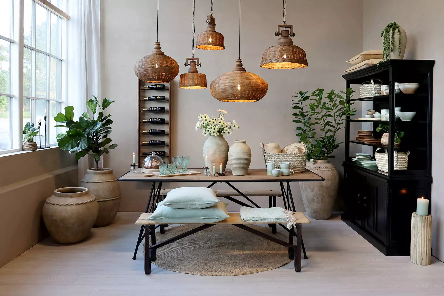 Hängeleuchte aus geflochtenem Rattan 6 Pendant Lamp in wickered rattan - Bild 6