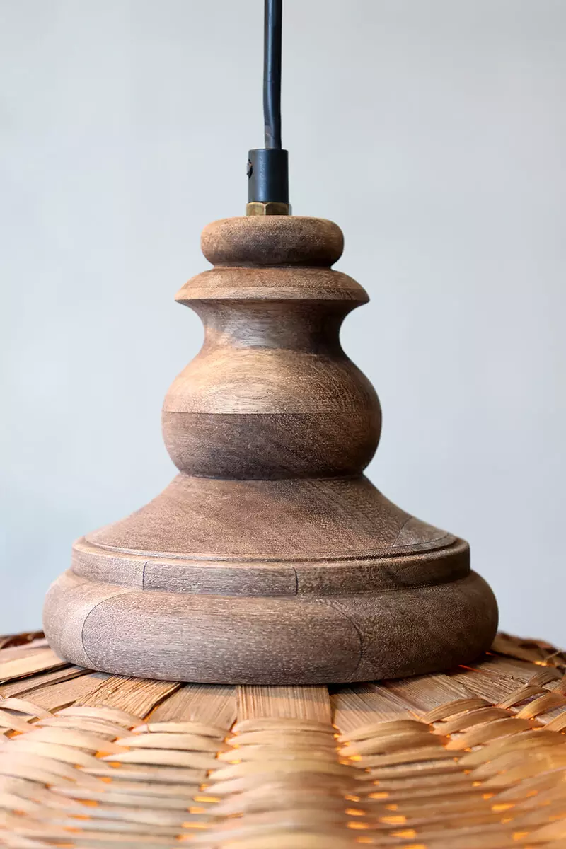Hängeleuchte aus geflochtenem Rattan 7 Pendant Lamp in wickered rattan - Bild 7