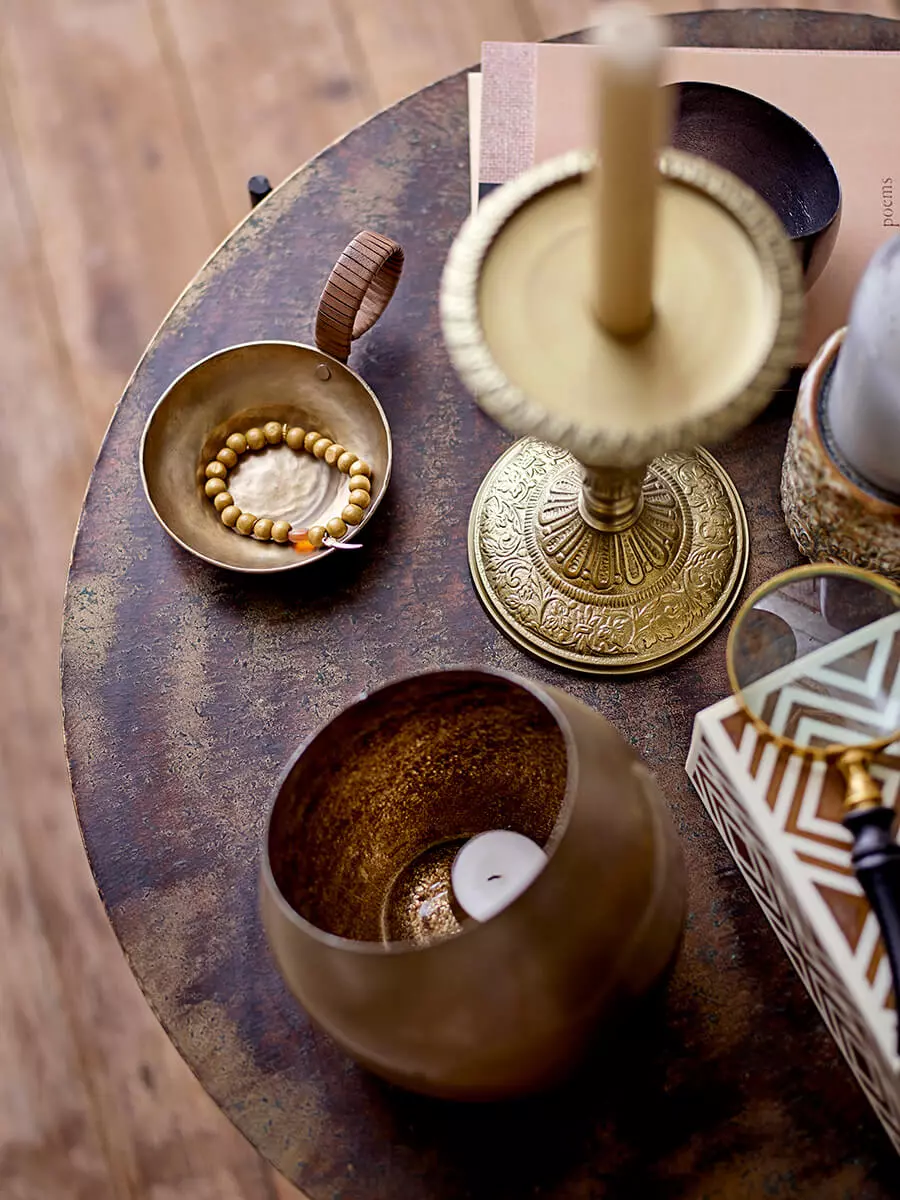 Black metal coffee table