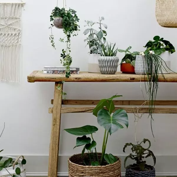 Ceramiczna donica wisząca - szara