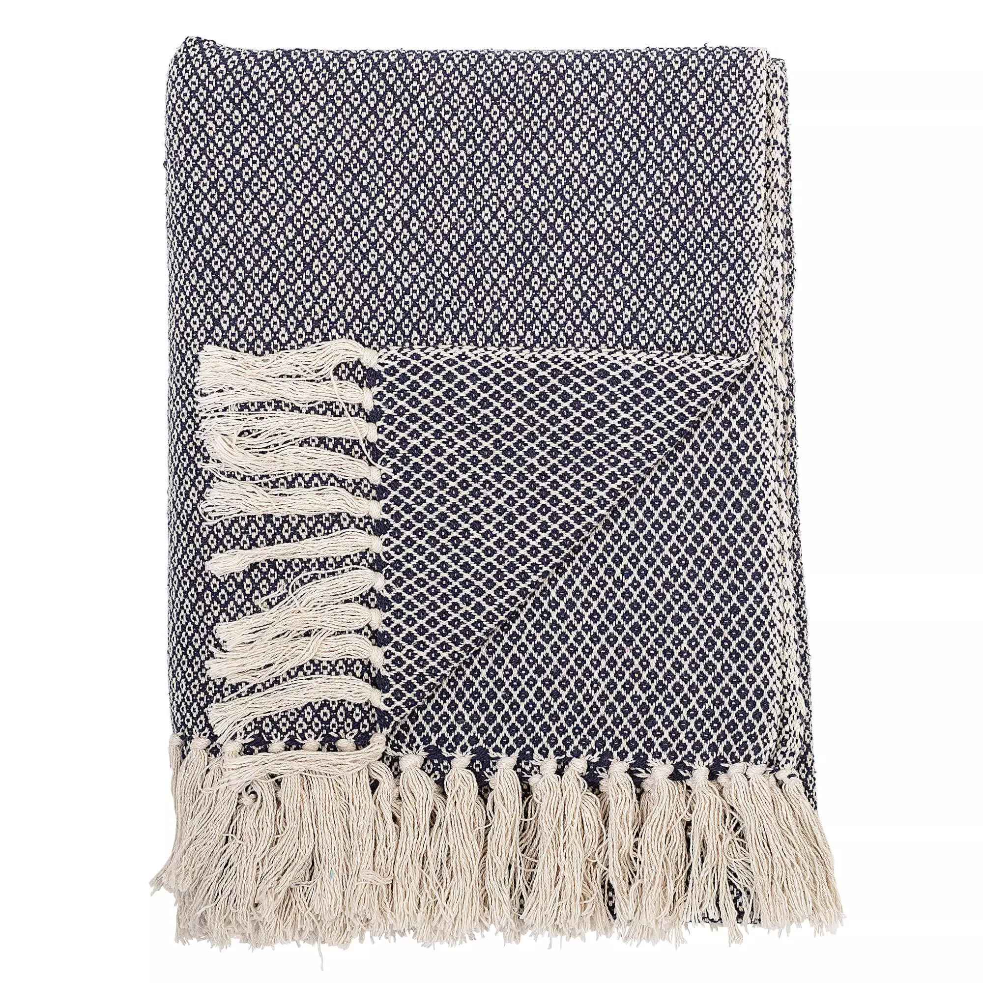 Dark blue cotton blanket