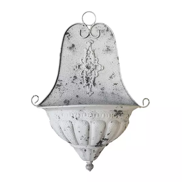 Old wall fountain for decoration - white