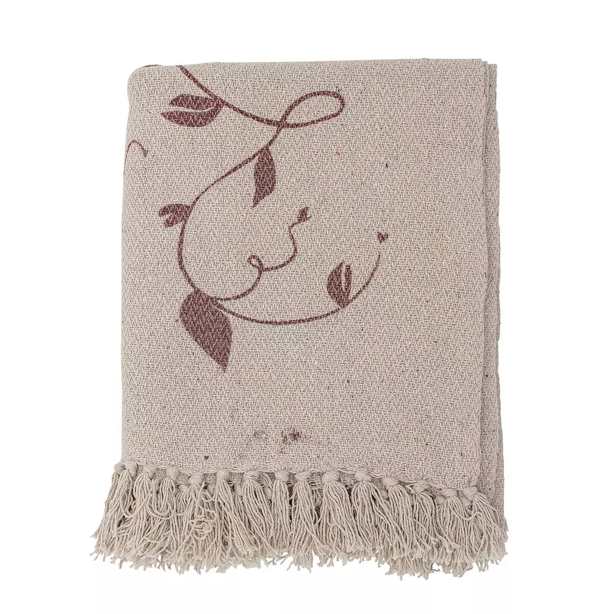 Koc z motywem liści 130 x 160 cm