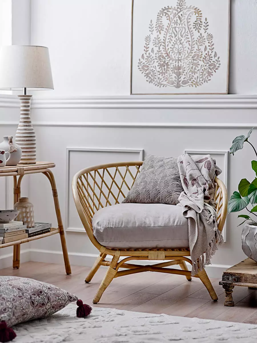 Koc z motywem liści 130 x 160 cm