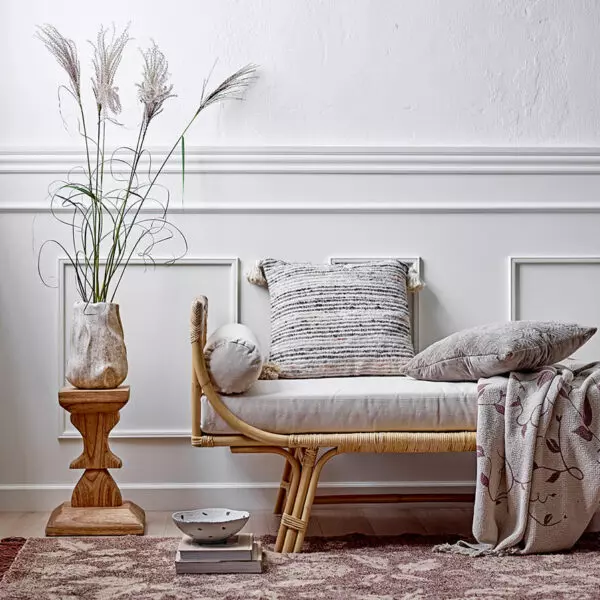 Hnědý bavlněný koberec