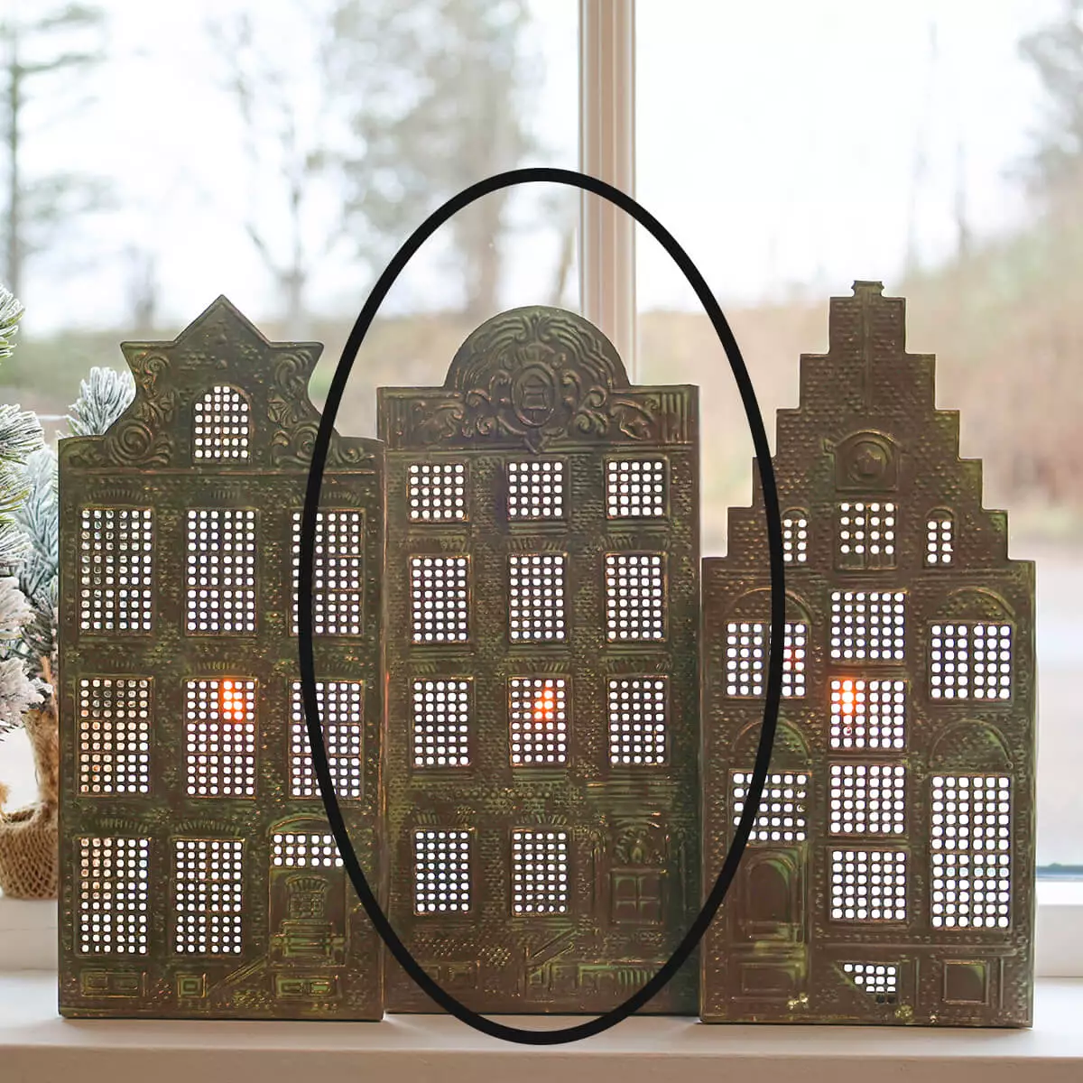 Kandelaar huis messing