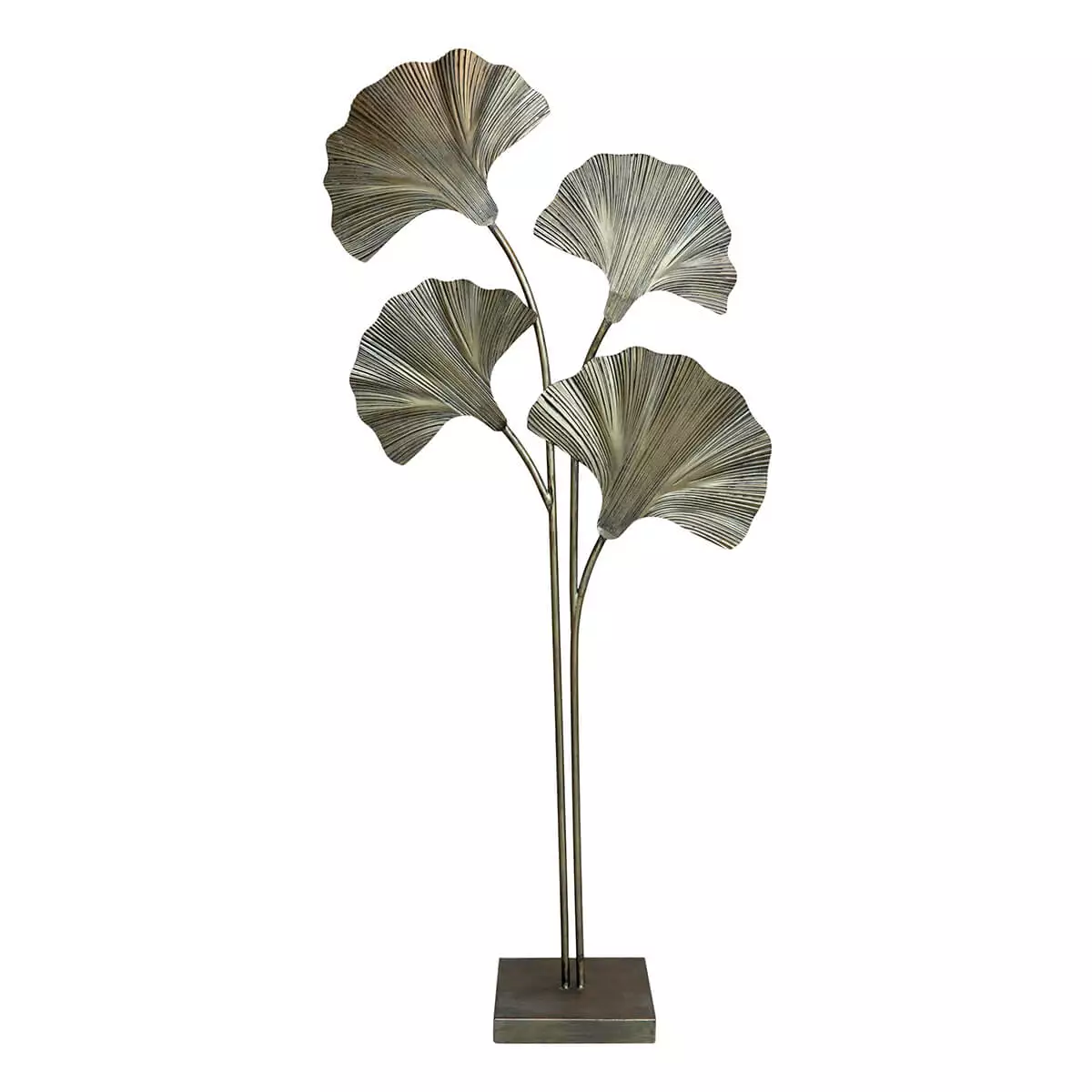 Floor lamp with ginkgo leaves