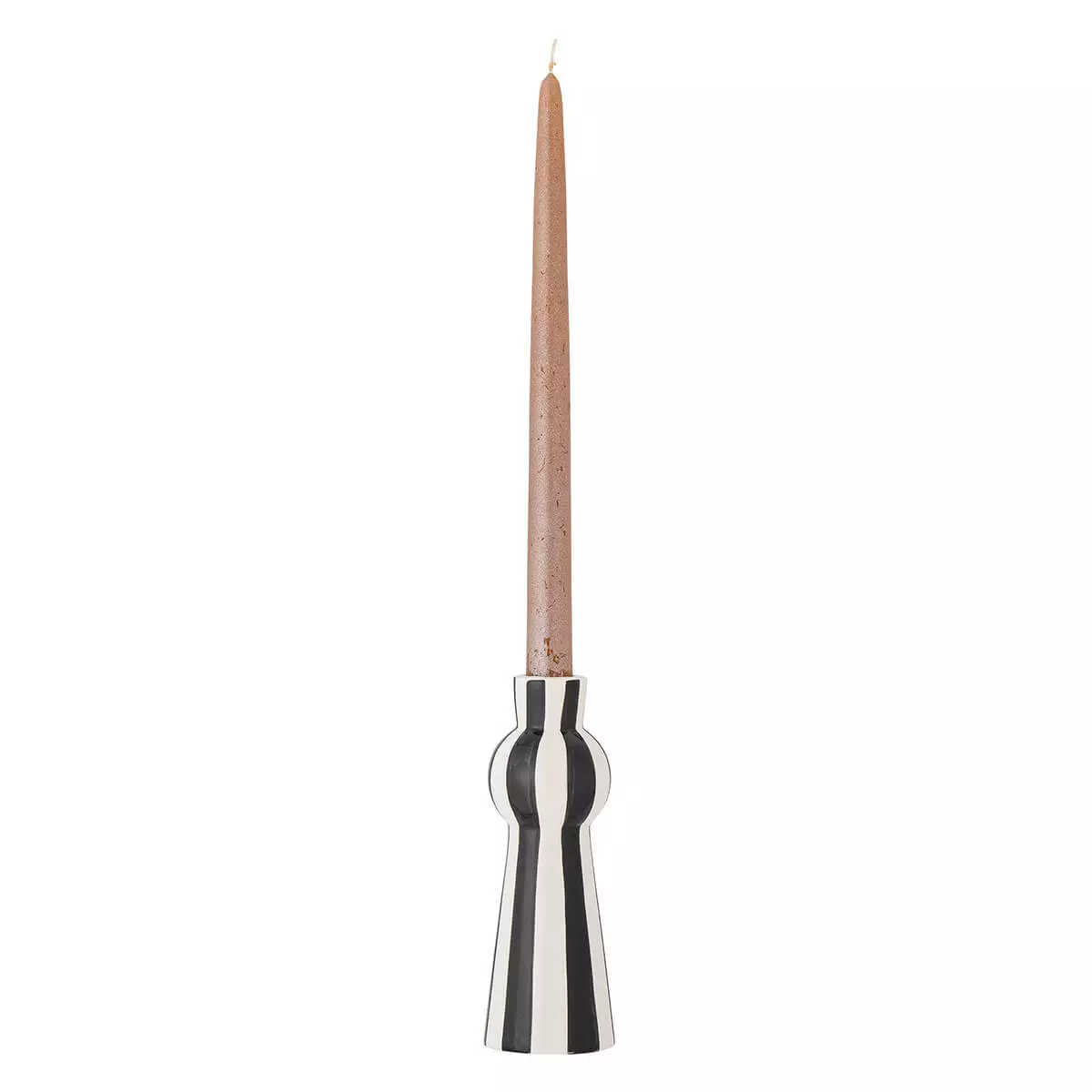Black and white candlestick - ceramics