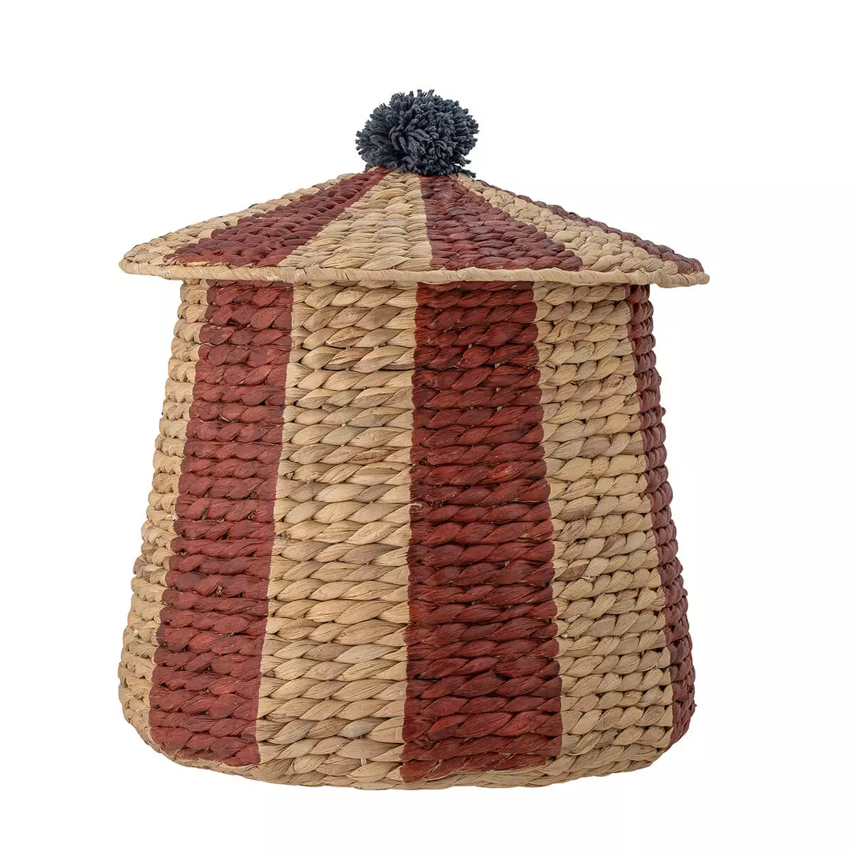 Circus Basket w Lid, Water Hyacinth
