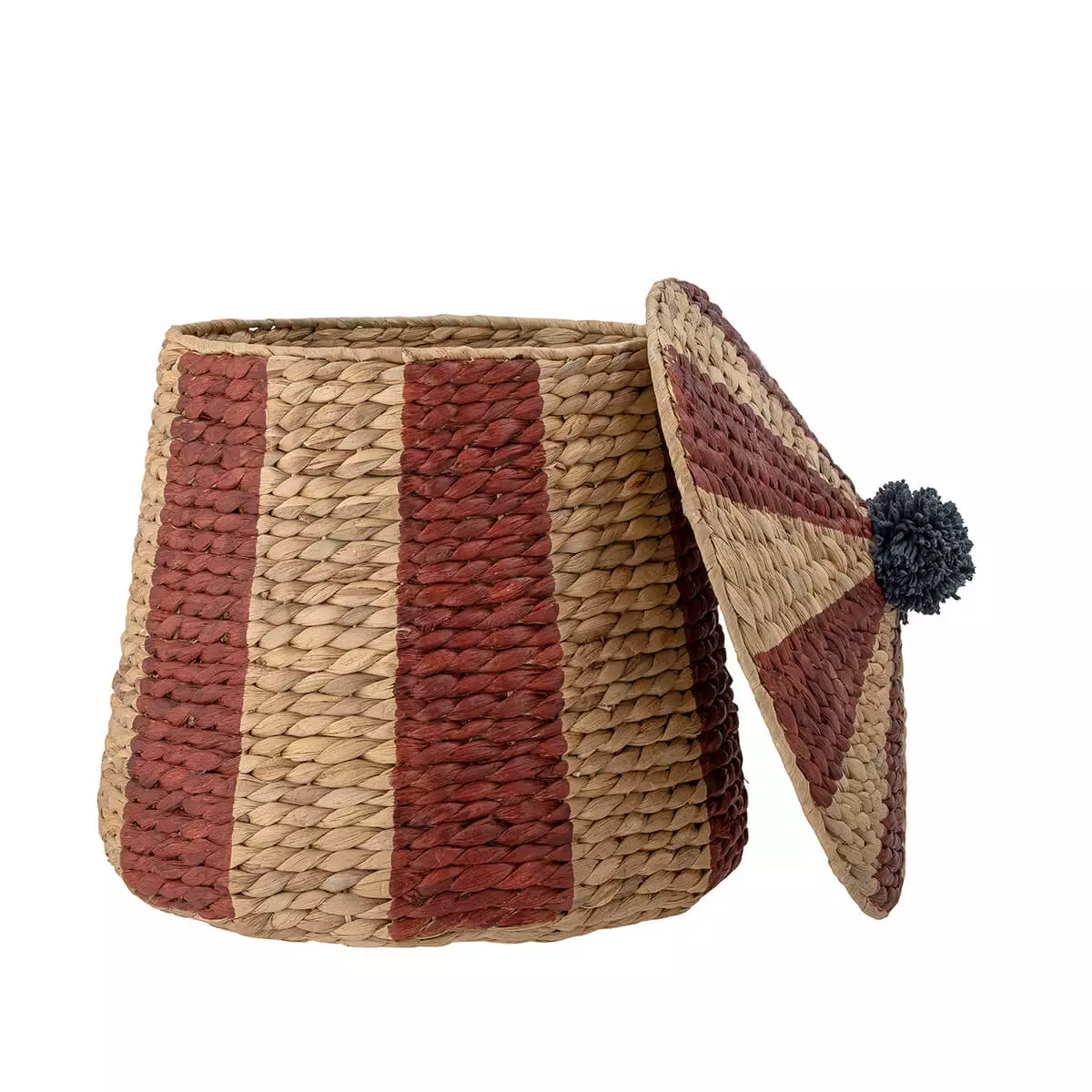 Circus Basket w Lid, Water Hyacinth