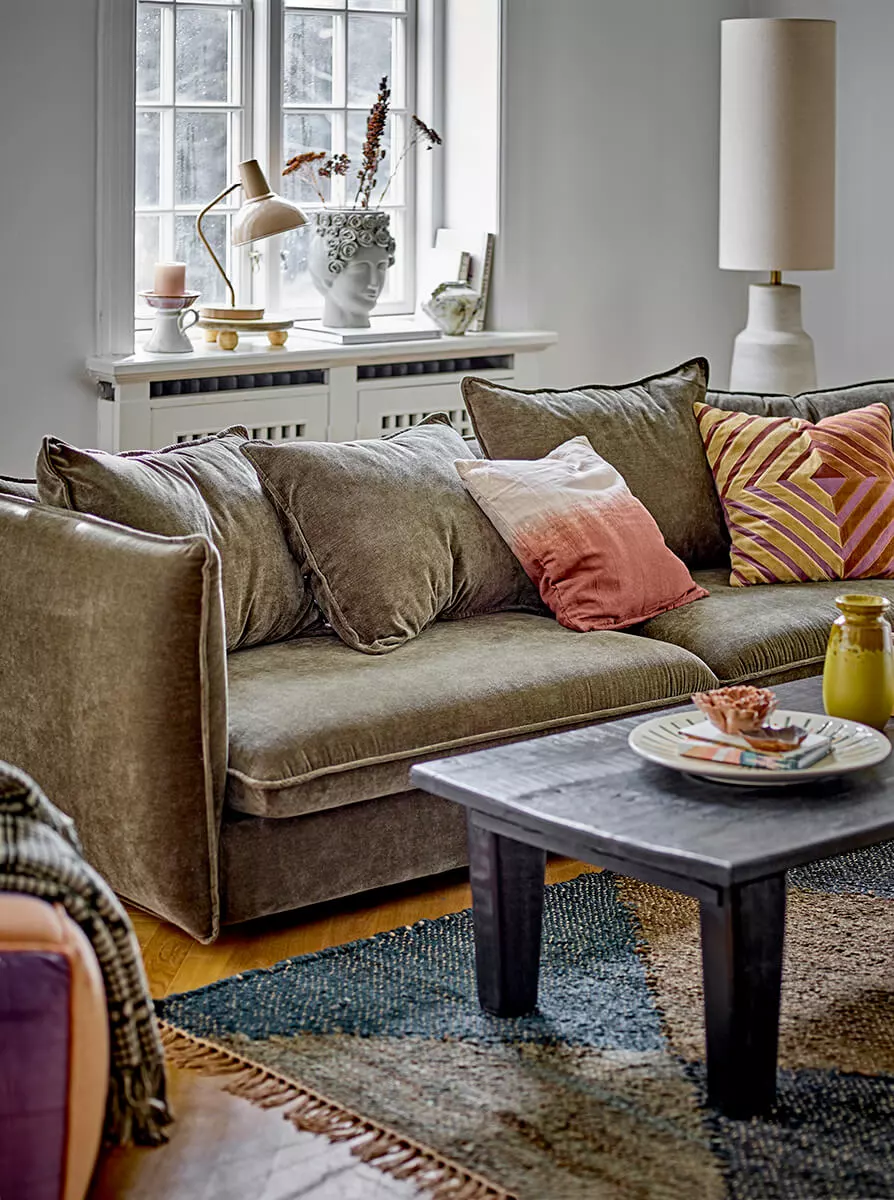 Lampă de podea, alb, Stoneware