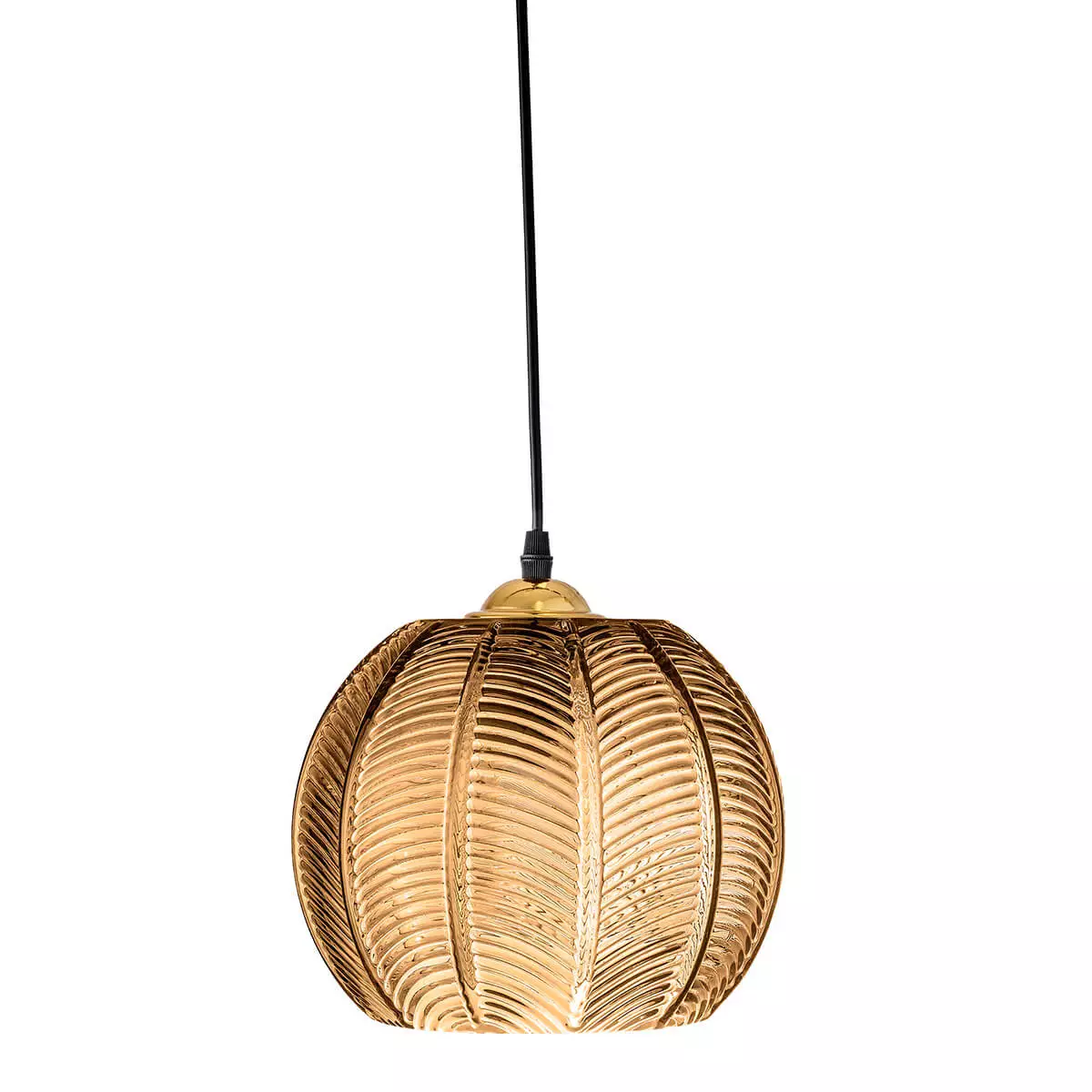 Pendant Lamp, Brown, Glass