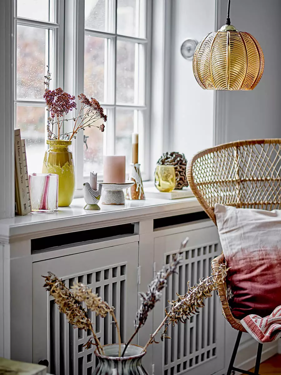 Pendant Lamp, Brown, Glass