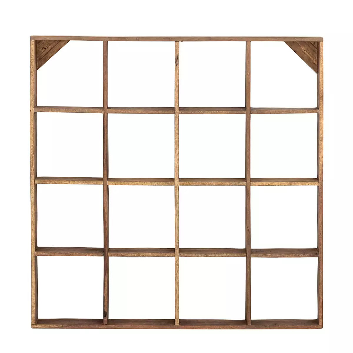 Regal aus braunem Altholz