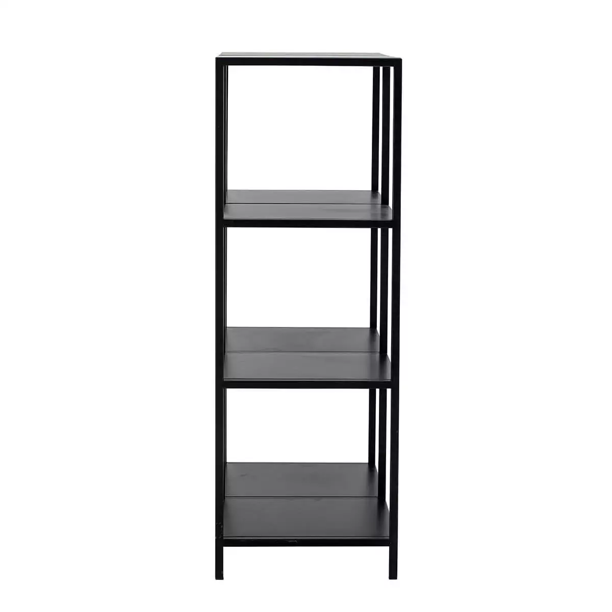 Zwarte metalen boekenkast