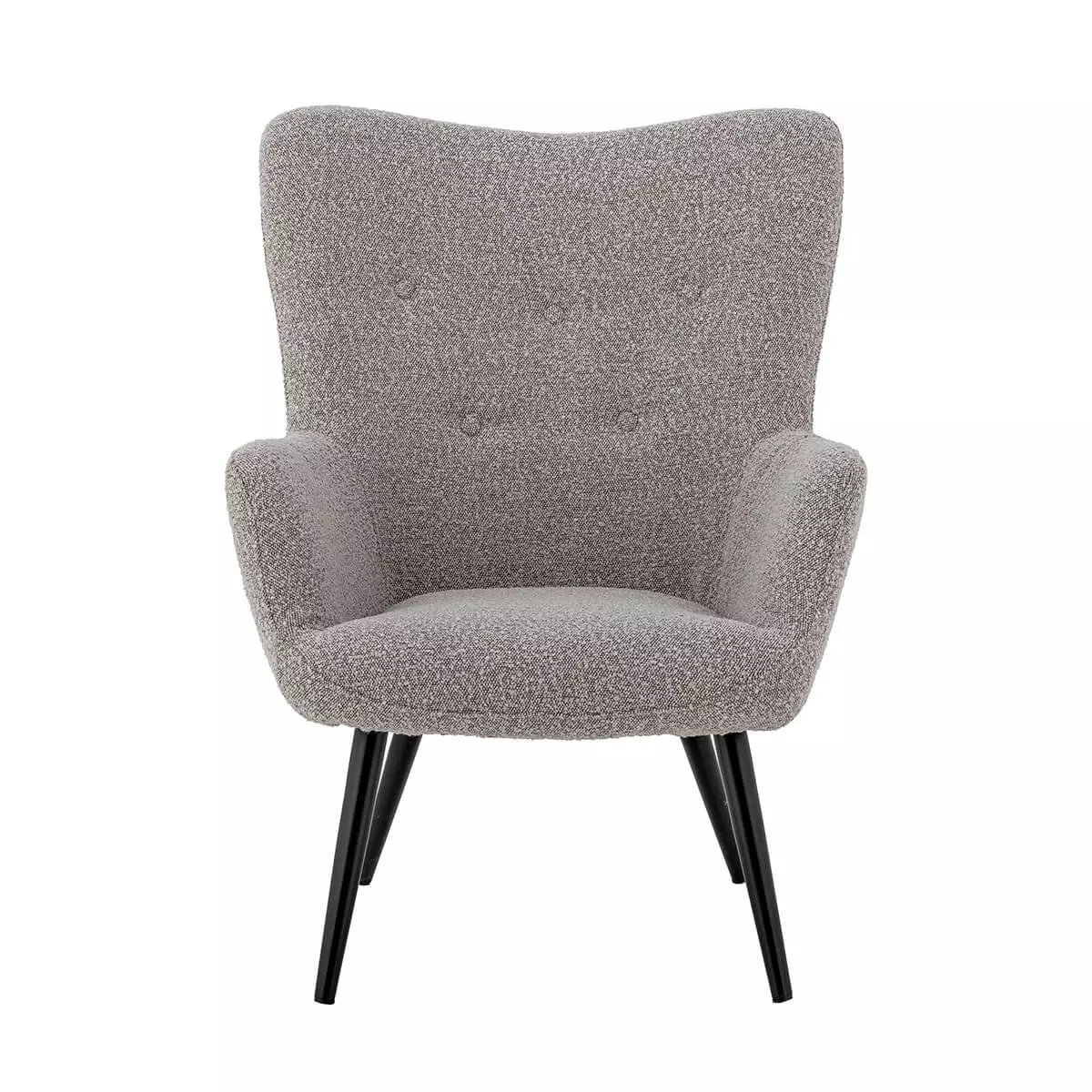 Fotelj iz tkanine v sivi barvi lounge stol v nordijskem slogu