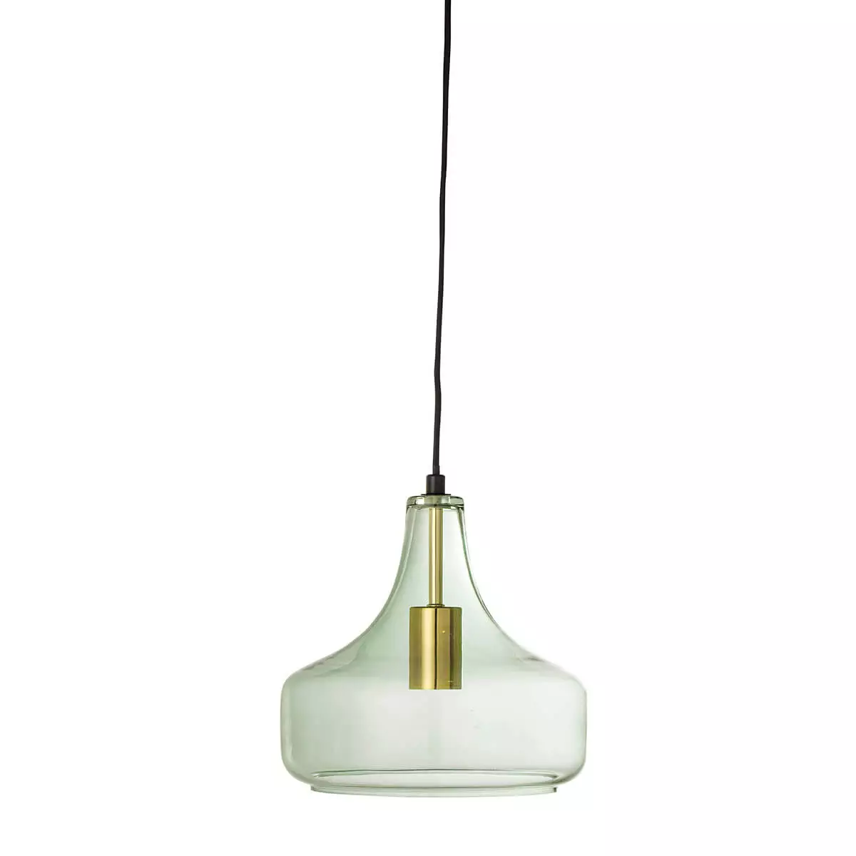 Pendant lamp made of glass in green in Nordic style