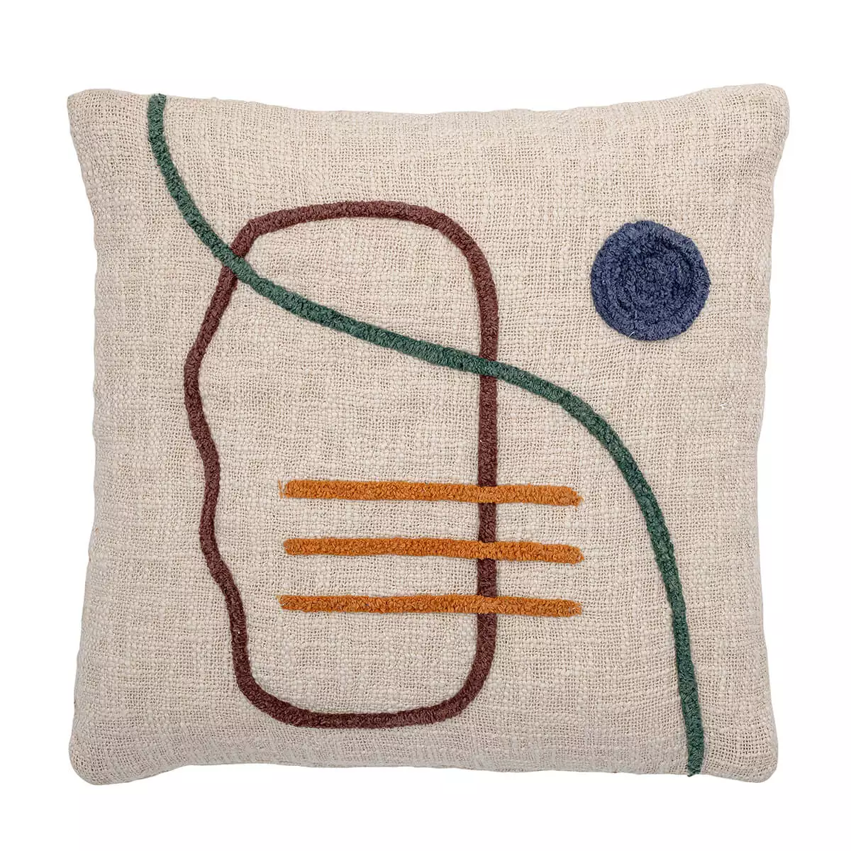 Cushion made of cotton in natural color and Scandinavian style