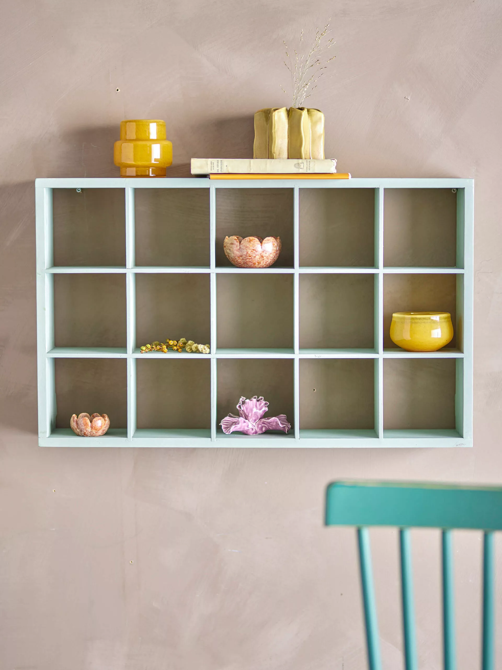 Zelená nástěnná police z jedlového dřeva - Bloomingville