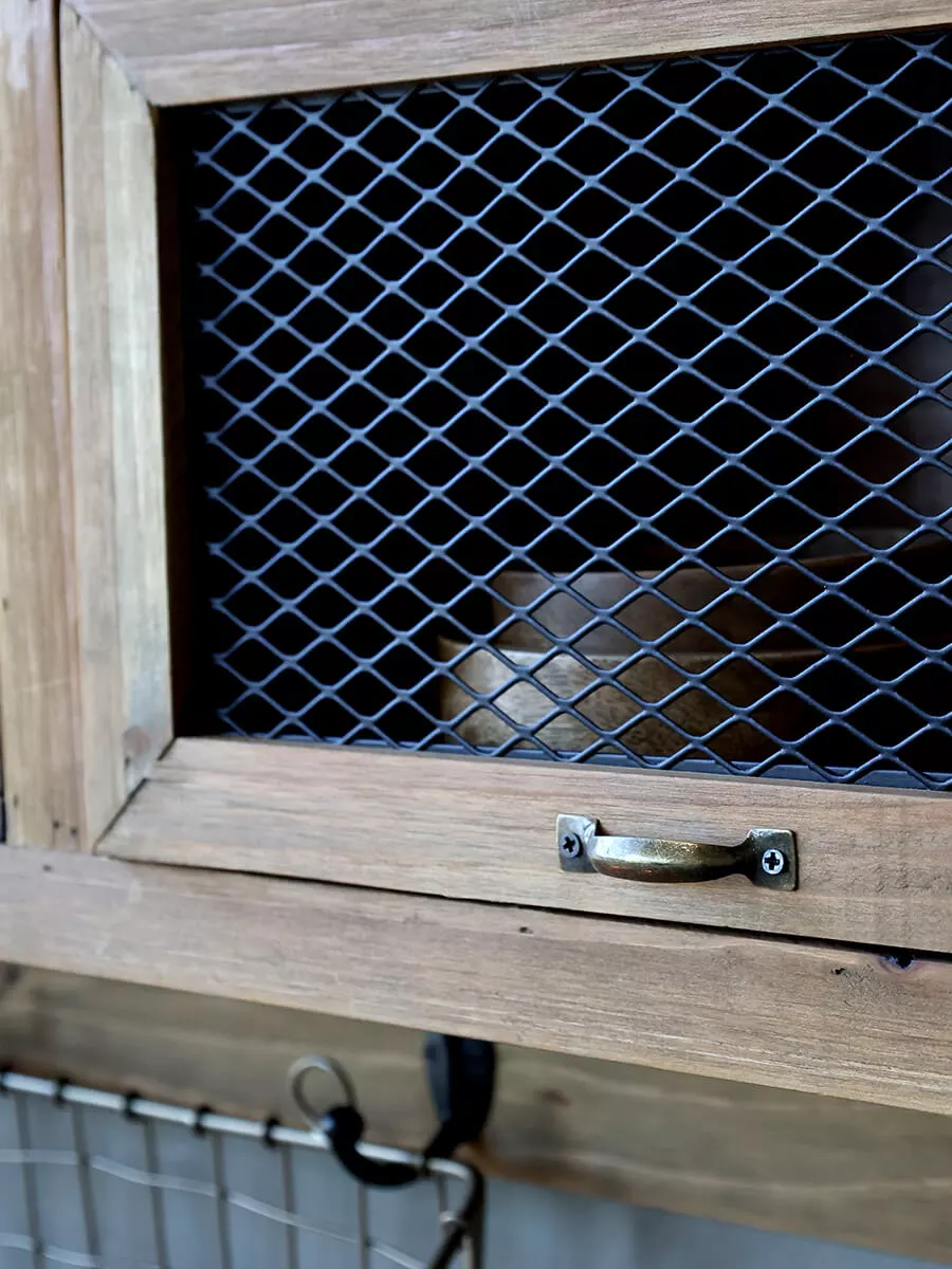 Shelf with two drawers made of firwood - Chic Antique