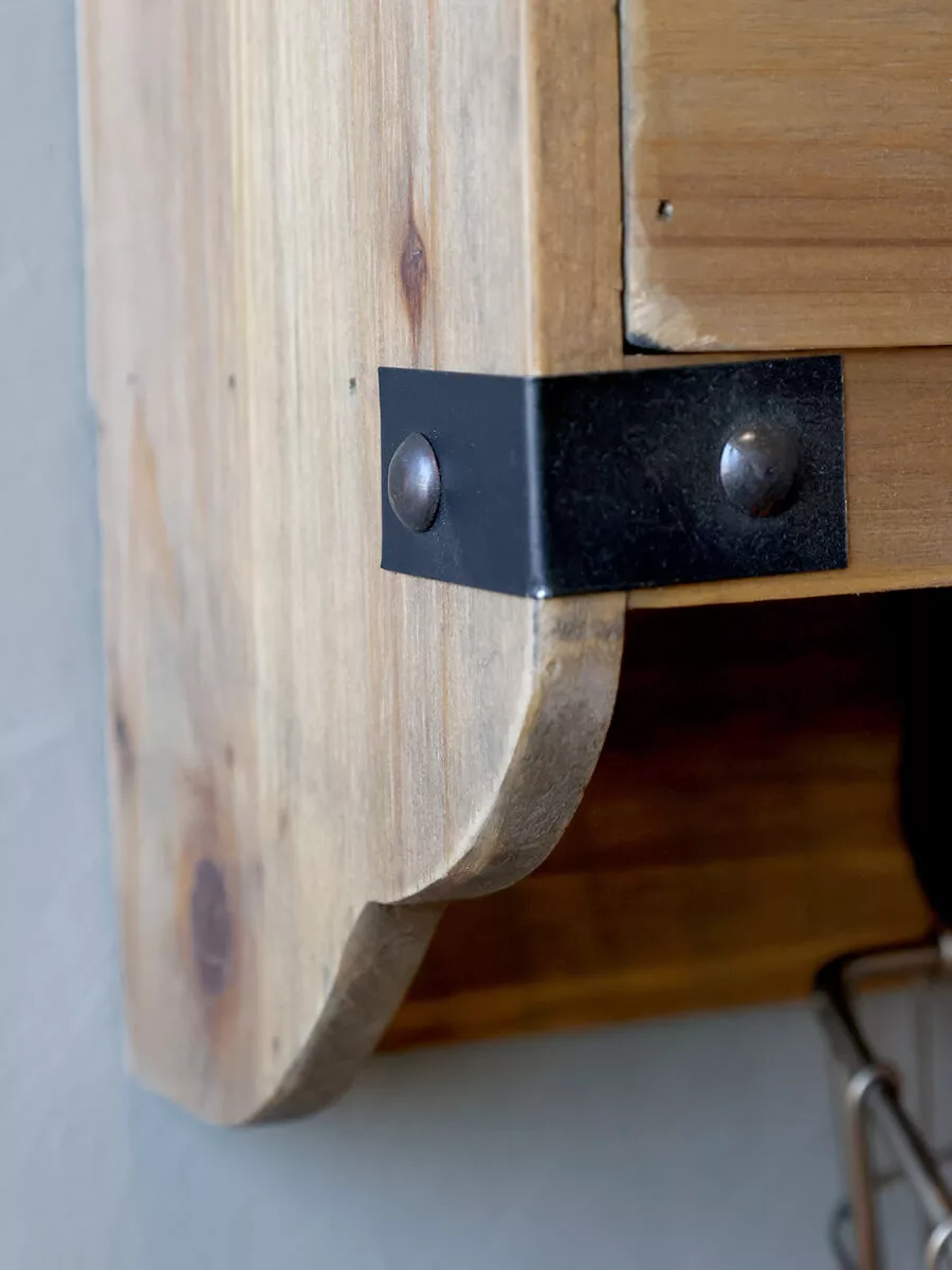 Shelf with two drawers made of firwood - Chic Antique