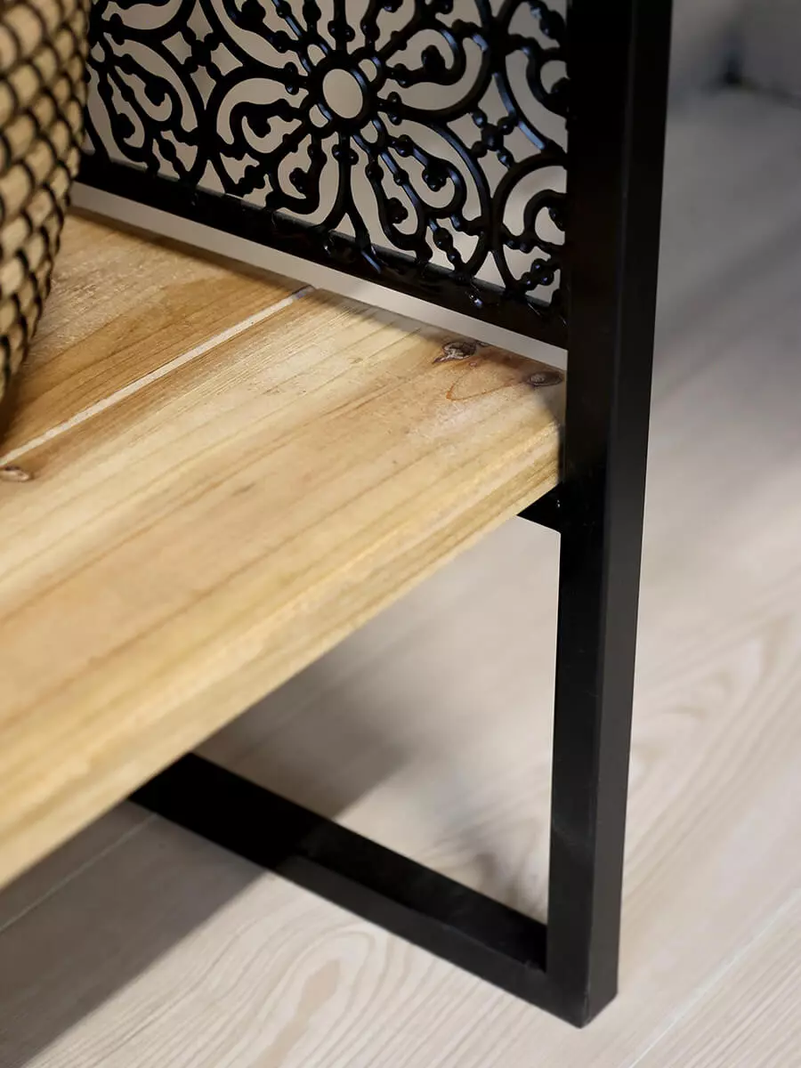 Rek met 2 legplanken - Chic Antiek