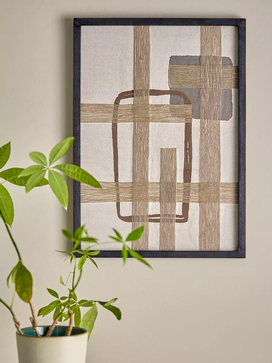 Brown Cotton Wall Decor - Afbeelding 2