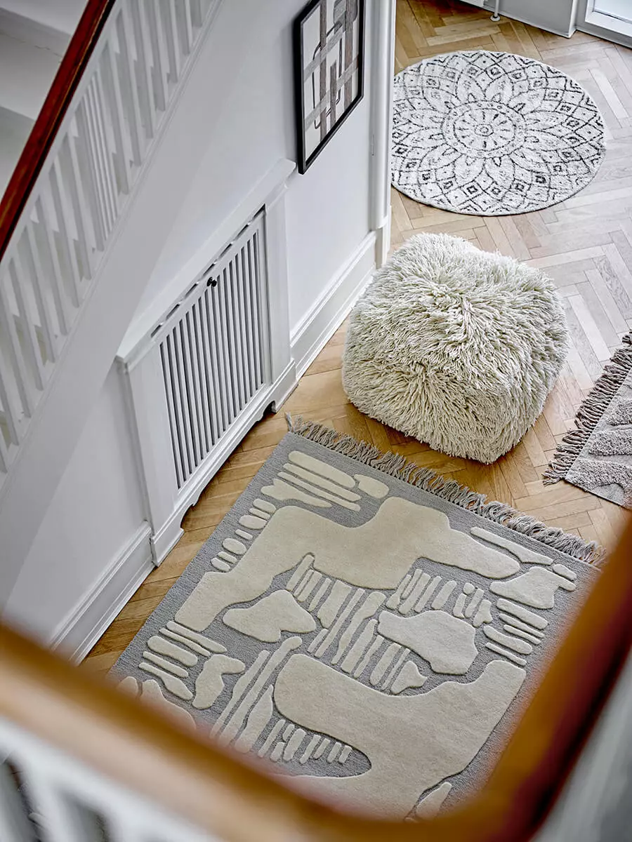 Grey Wool Rug - Obrázek 2