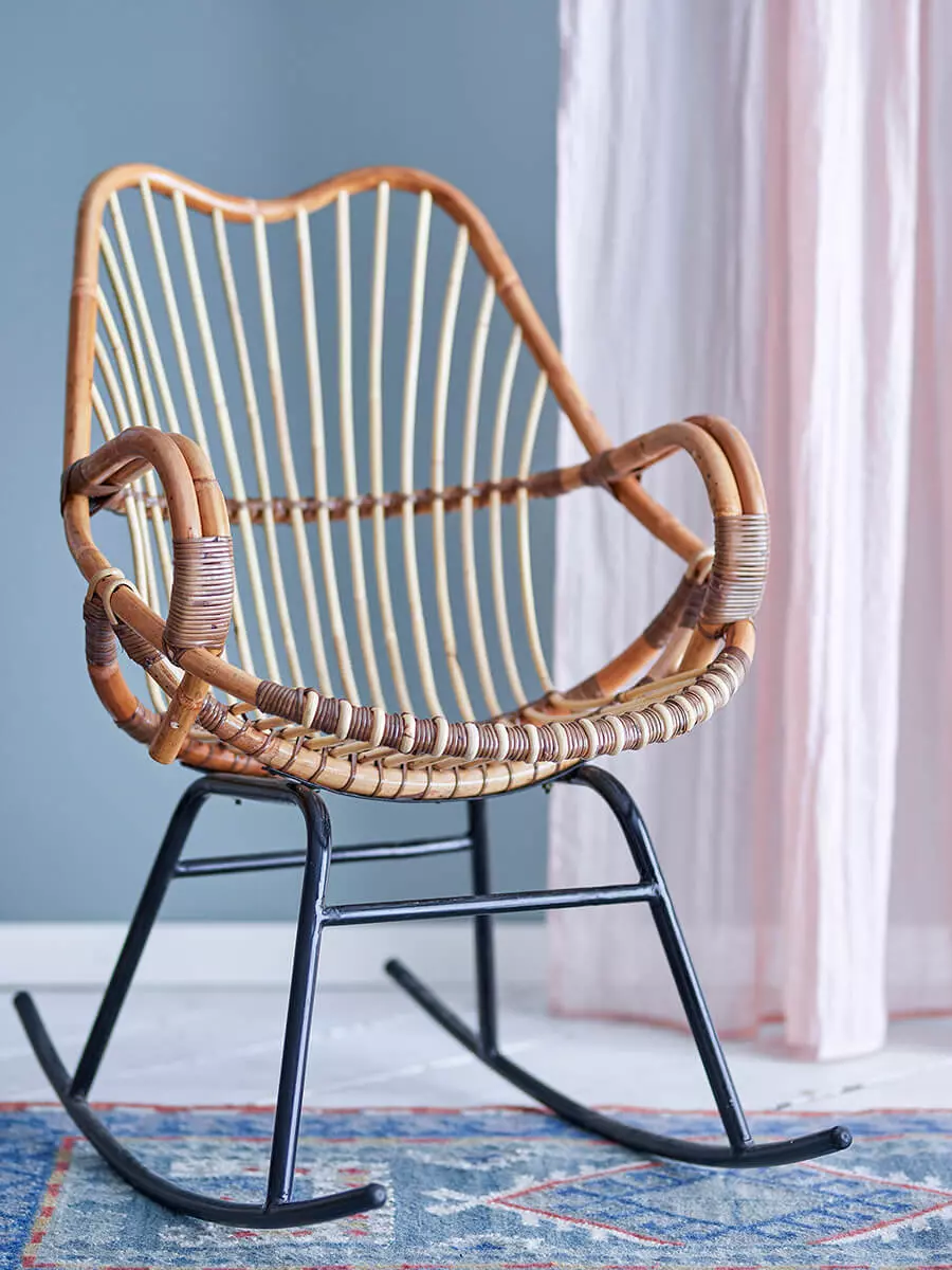 Reine Rattan Rocking chair - Bild 2