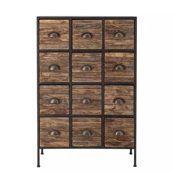 Czarna komoda z szufladami