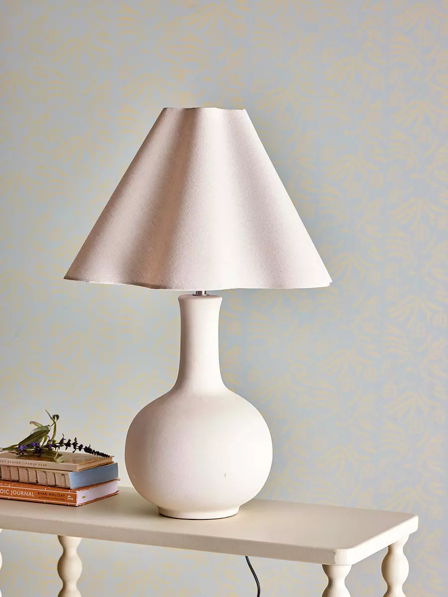 Heide Table Lamp, White, Stoneware - Image 2