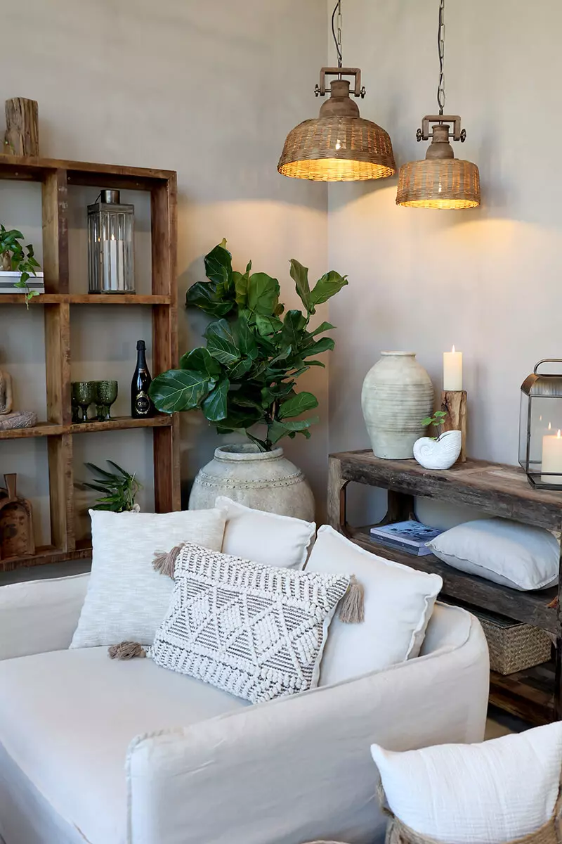 Pendant Lamp in wickered rattan - obrazek 3