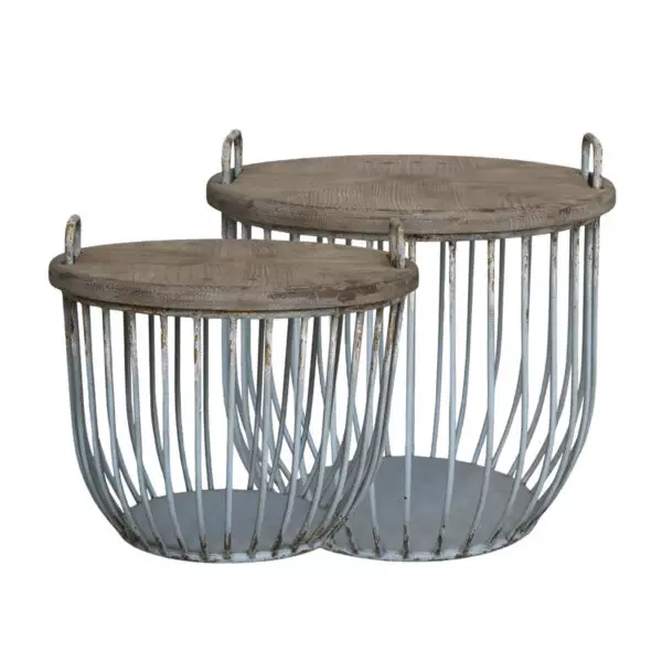 Zestaw stolików kawowych w stylu vintage