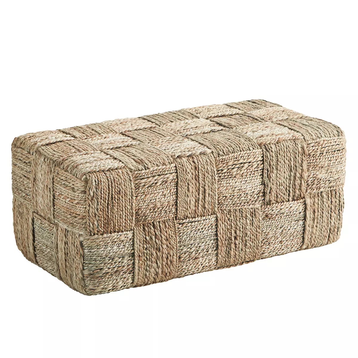 Square jute pouf
