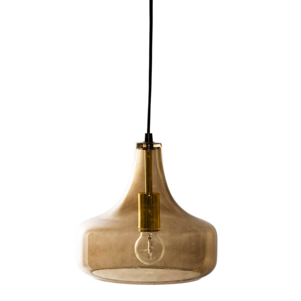 Brown glass pendant lamp