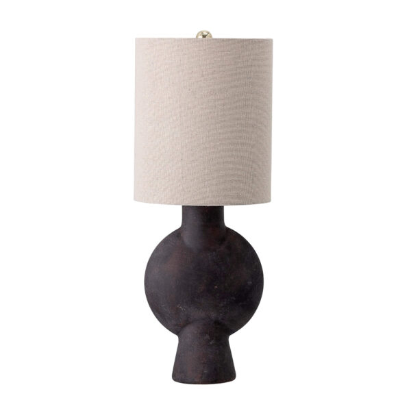 Braune Terrakotta-Tischlampe