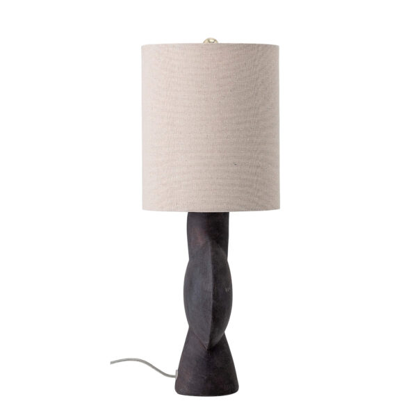 Braune Terrakotta-Tischlampe